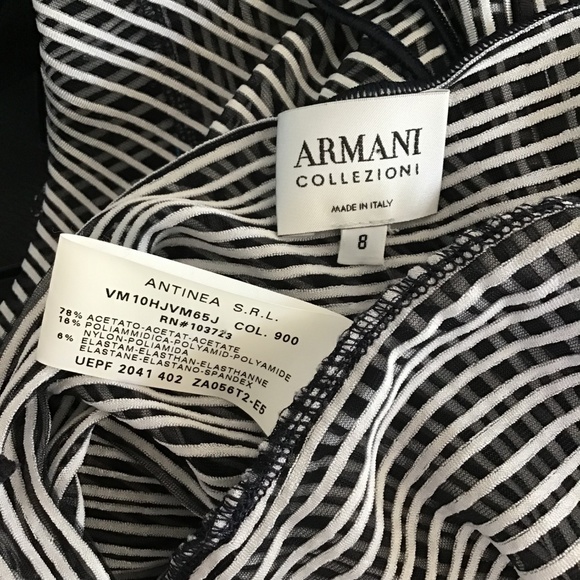 ARMANI COLLEZIONI spaghetti strap sheer stripe top - Picture 7 of 7